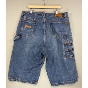 Enyce Jean Shorts‎ Y2K Mens Size 42 Blue Denim 90s Hip Hop Skater Wide Leg